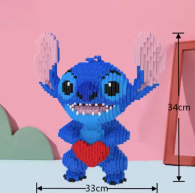 "Alien Azul con Corazón" Estilo Píxel 3D