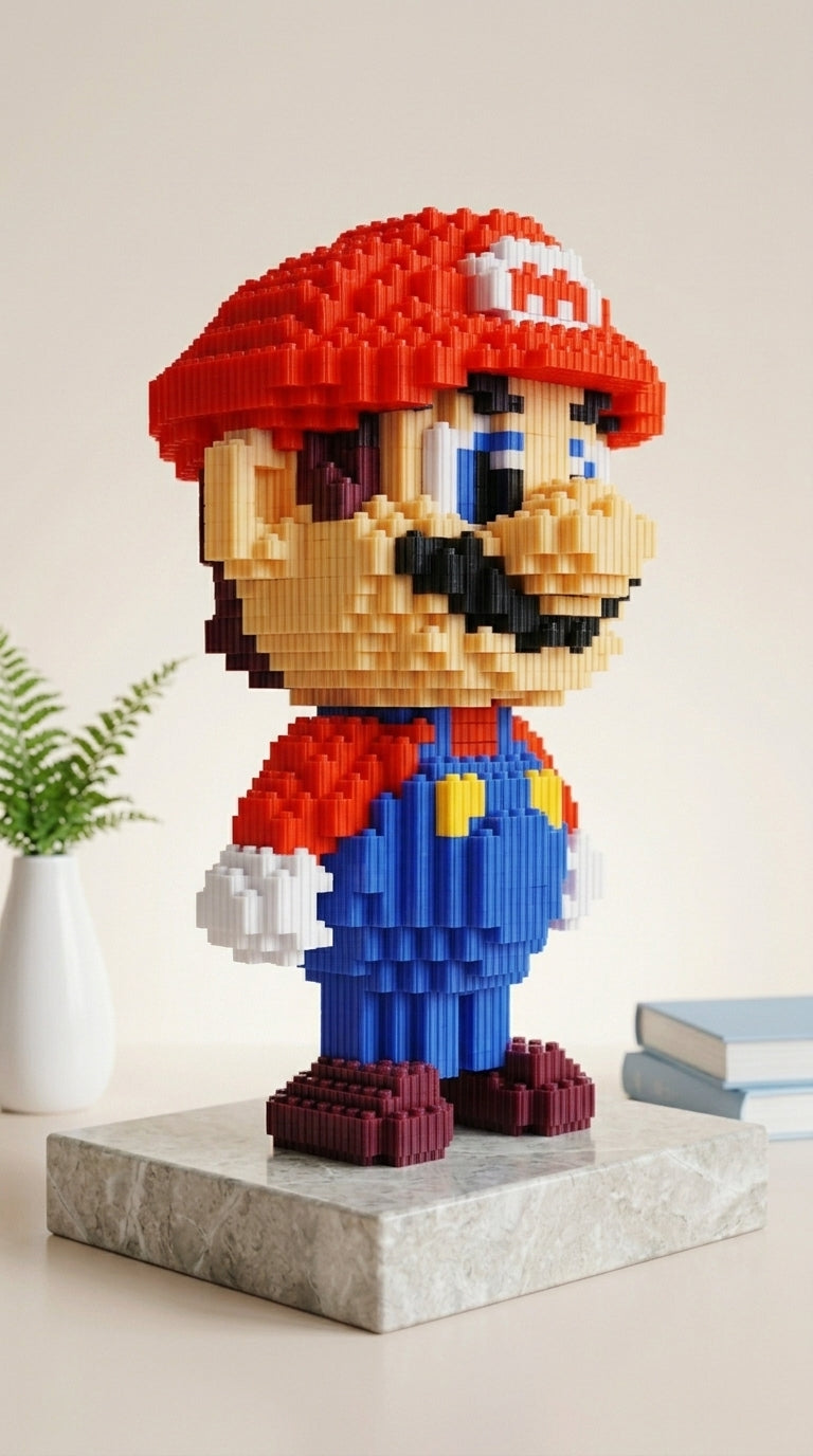 "Fontanero Retro" Estilo Píxel 3D (28cm)