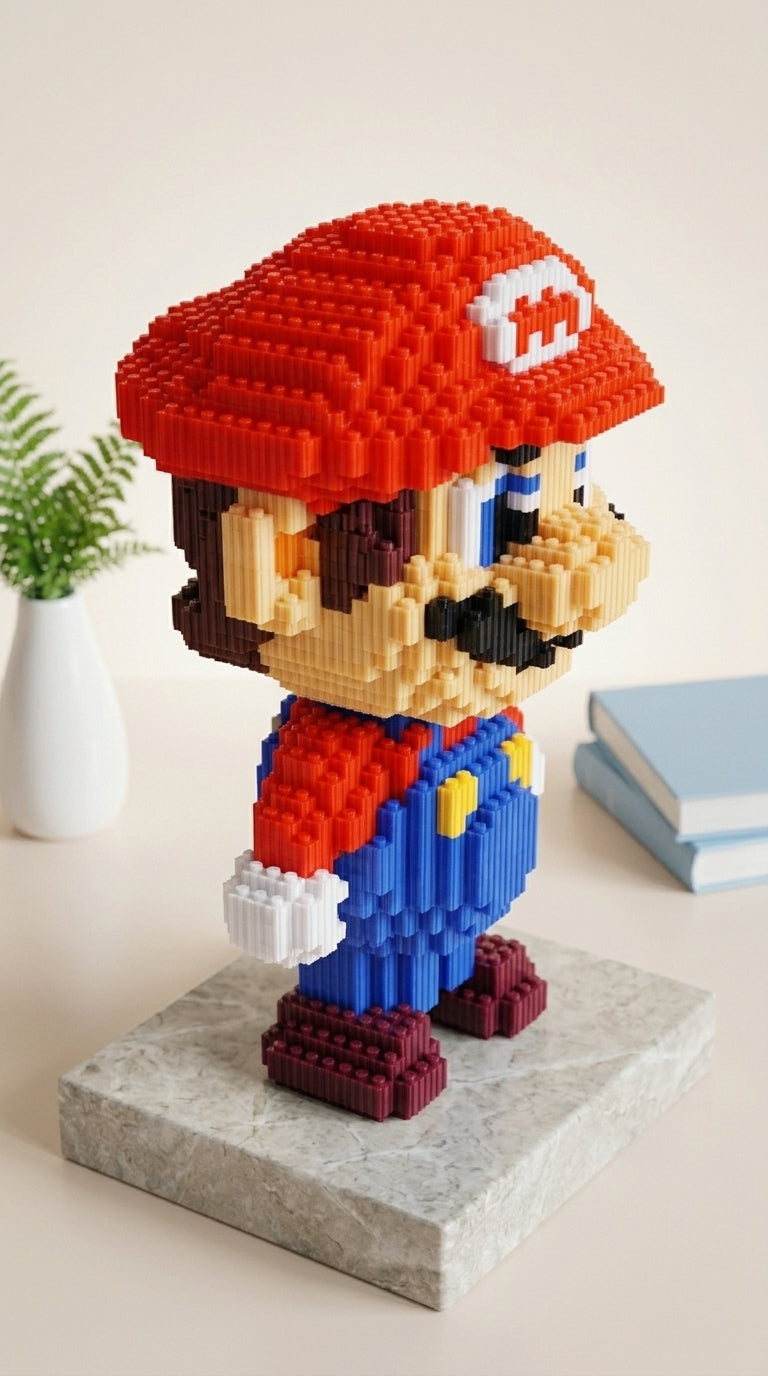 "Fontanero Retro" Estilo Píxel 3D (28cm)