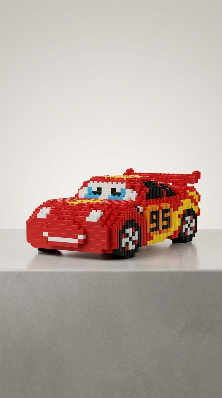Coche de Carreras "Número 95" Estilo Píxel 3D - Edición Coleccionista (26 cm)