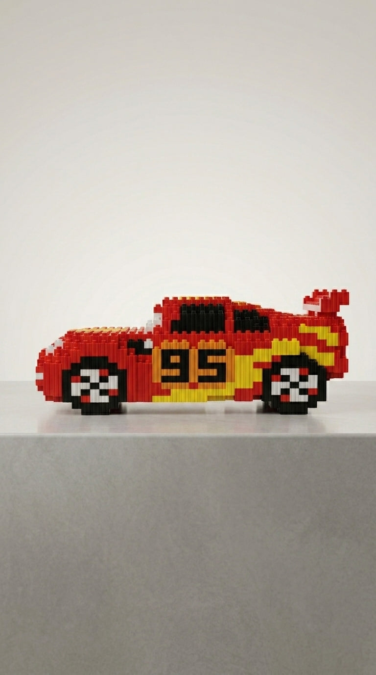 Coche de Carreras "Número 95" Estilo Píxel 3D - Edición Coleccionista (26 cm)