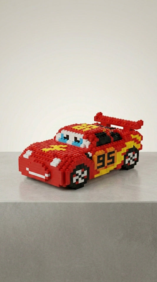Coche de Carreras "Número 95" Estilo Píxel 3D - Edición Coleccionista (26 cm)